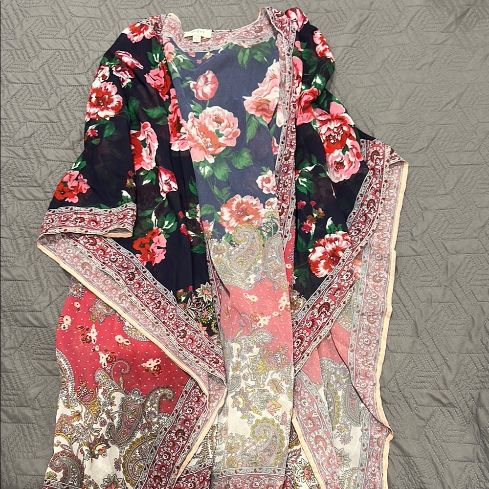 Floral and Paisley Kimono